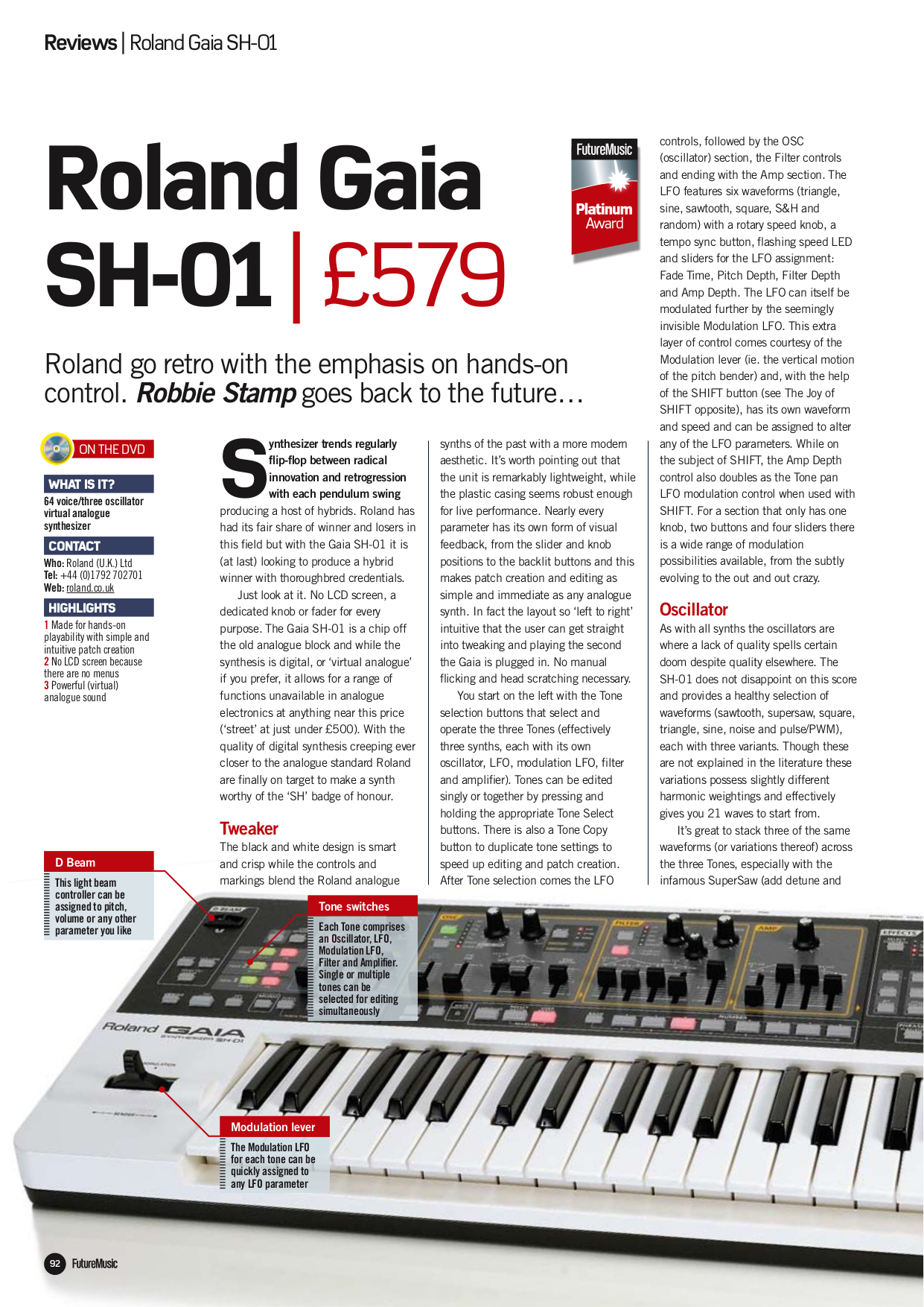 Download free pdf for Roland SH-01 Music Keyboard manual